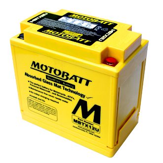 MotoBatt MBTX12U AGM Quadflex Battery
